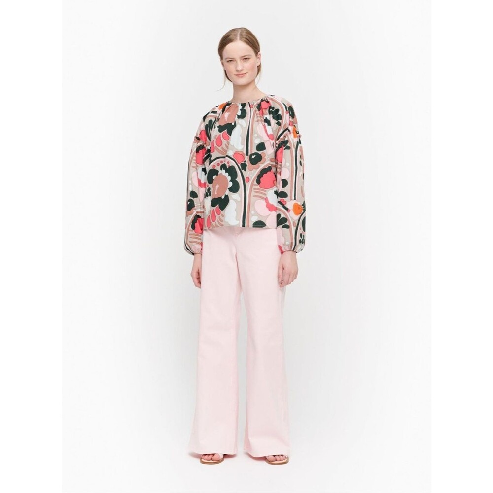 Marimekko Geotooppi Karuselli Poplin Cotton Shirt L